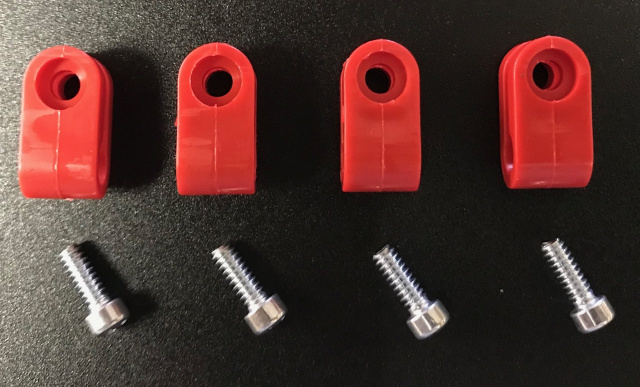 Gridiron1 Red Mini Facemask Clips with Silver Screws (These are not painted)